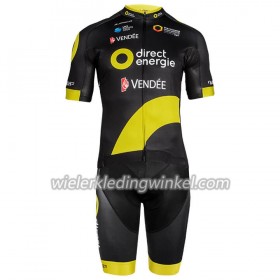 Set Fietsshirt + Korte Koersbroek 2018 Direct Energie N001